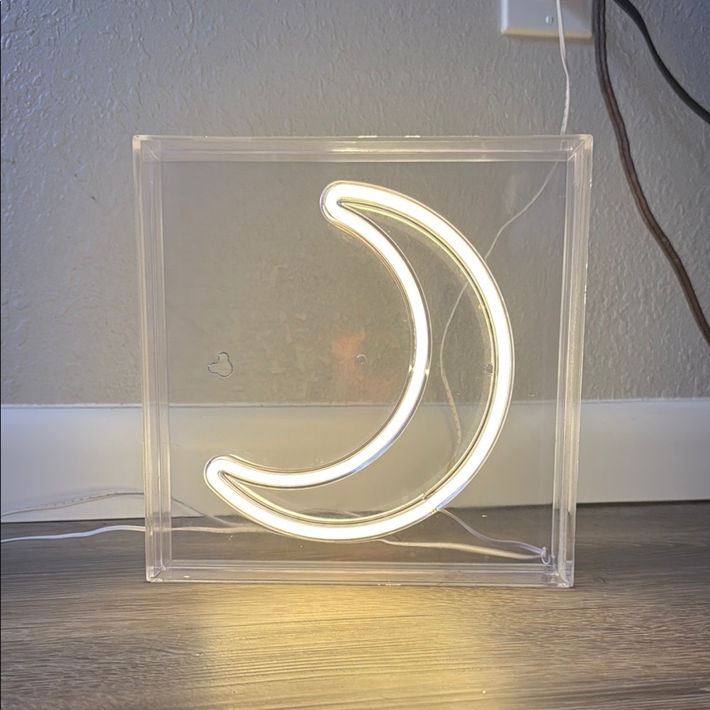 Neon Moon Light Decor